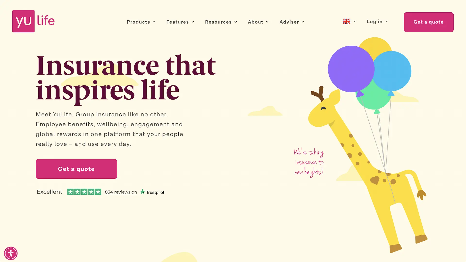 YuLife insurance Next.js website made with React Bricks